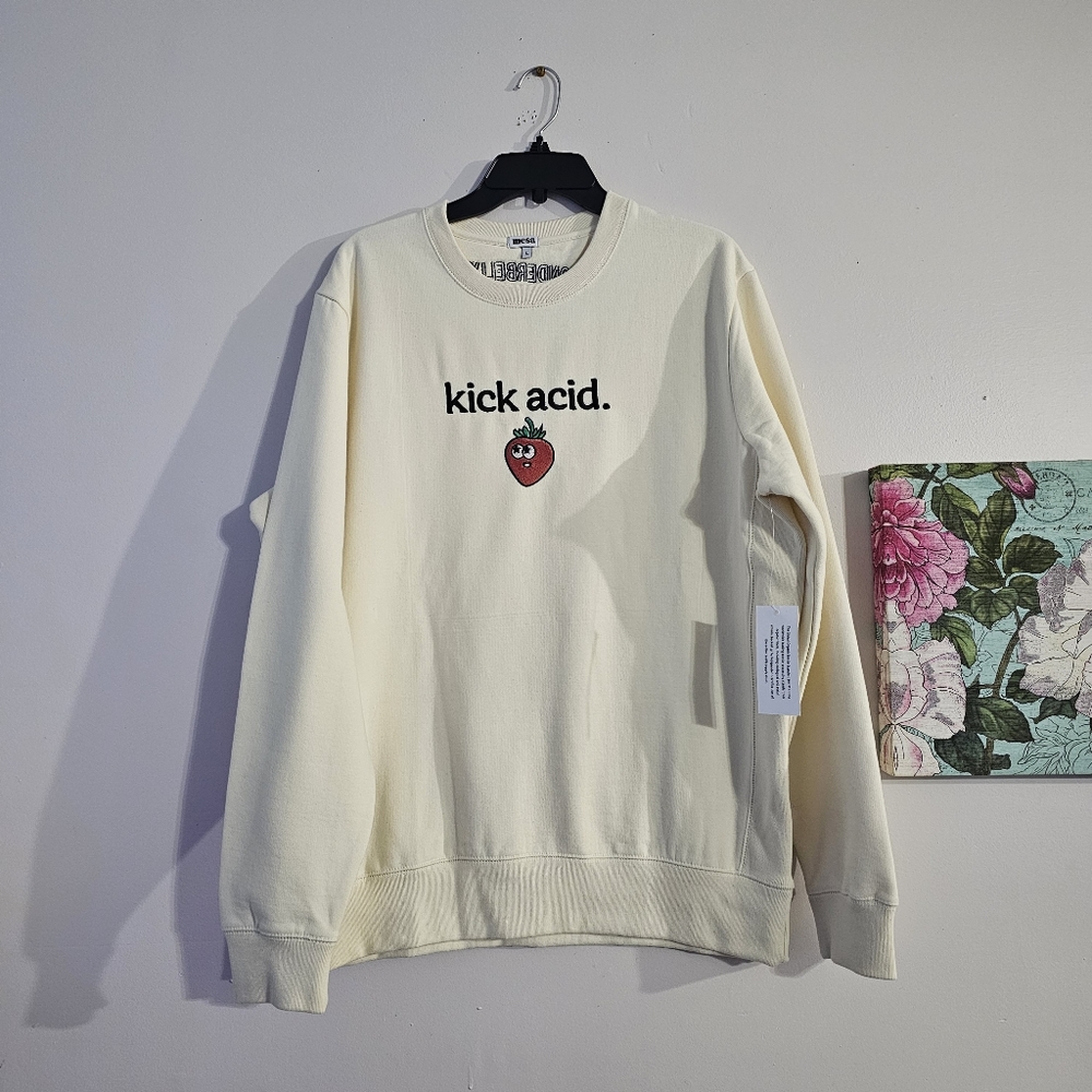MESA x WONDERBELLY NWT "Kick Acid" embroidered sweater, size L